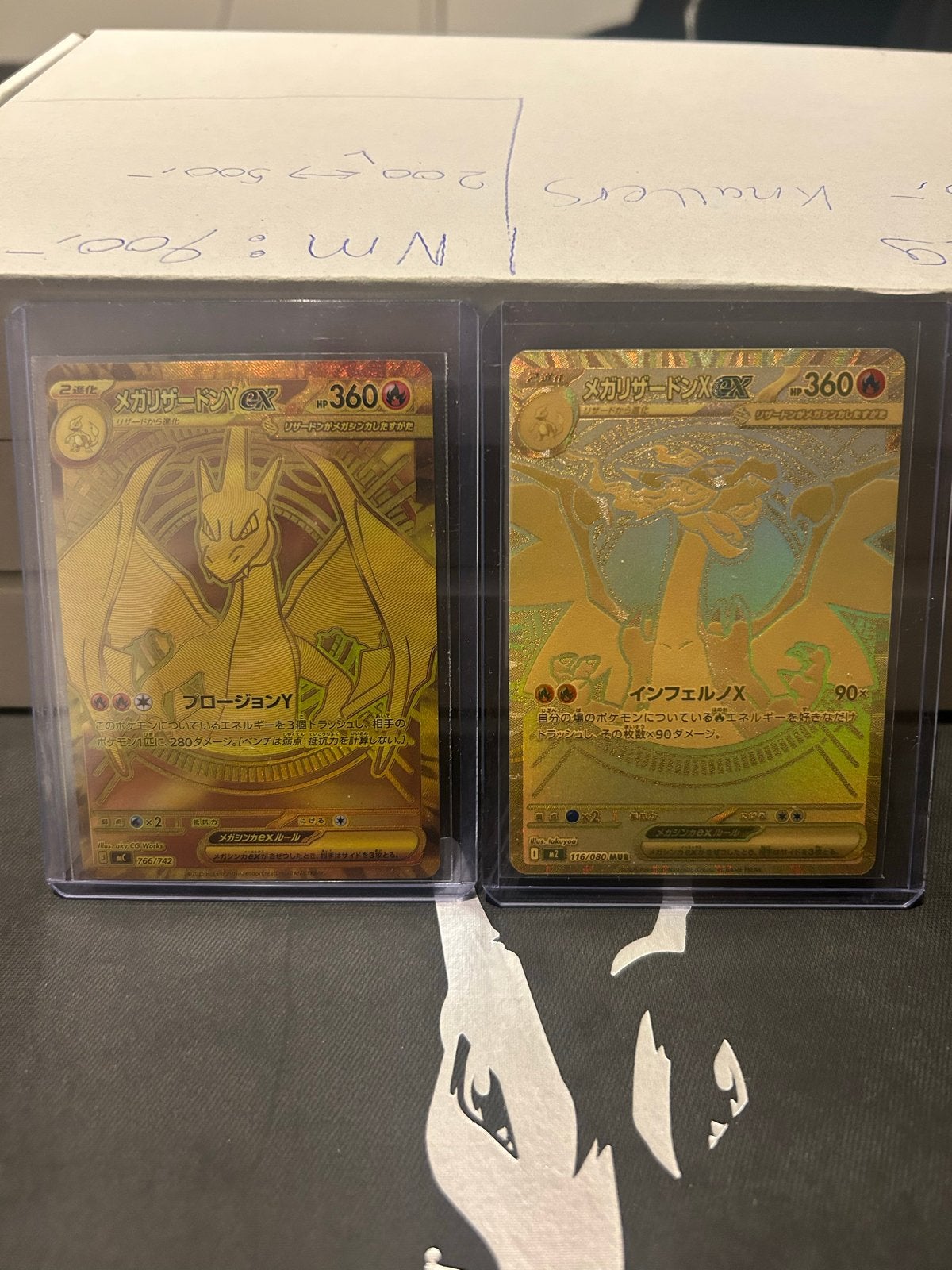 Mega Charizard Y ex MUR, MC 766/742 & Mega Charizard X ex, Ophalen of Verzenden, Nieuw, Meerdere kaarten, Foil