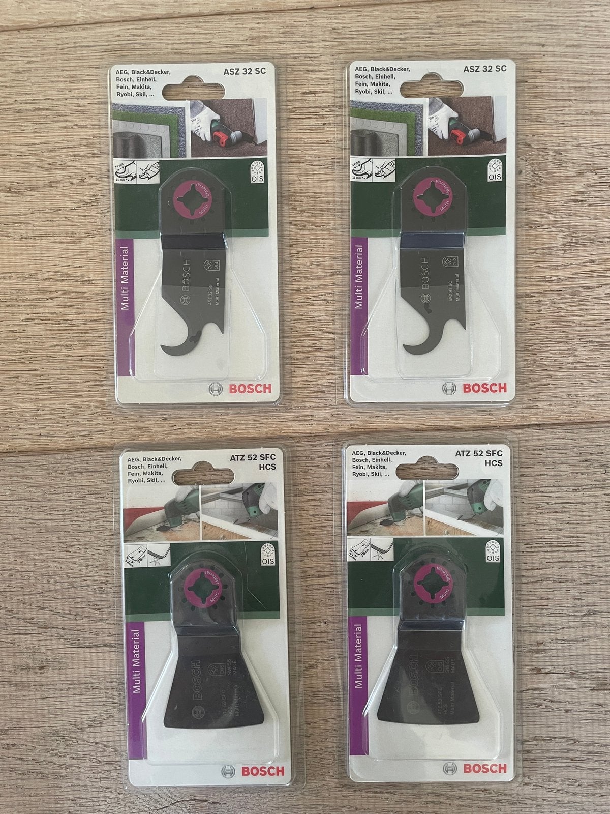 4 Bosch accessoires voor multitools met OIS koppeling., Ophalen of Verzenden, Nieuw