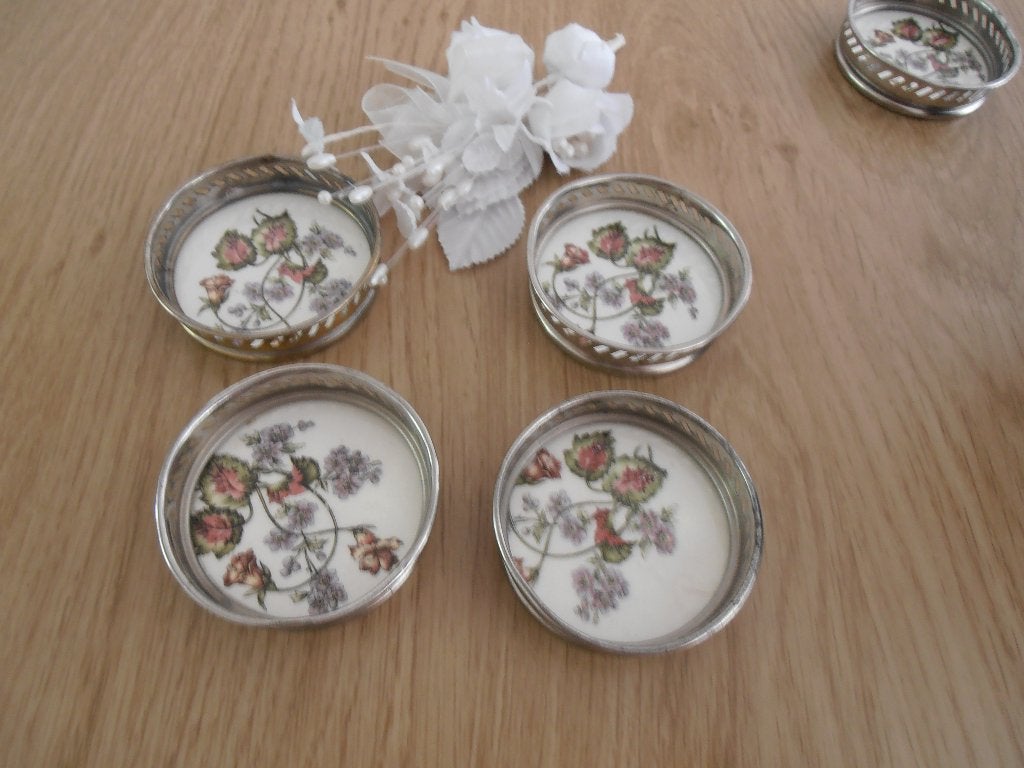 4 antieke onderzetters, Ophalen of Verzenden