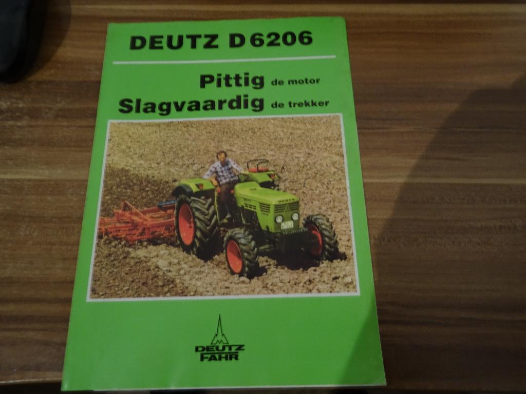 Deutz D6206  folder, Ophalen of Verzenden, Zo goed als nieuw, Folder