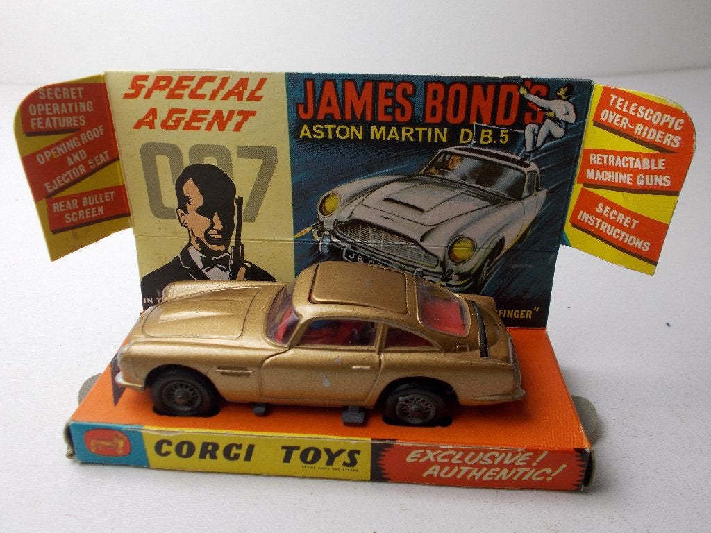 1965 Corgi Toys 261.JAMES BOND ASTON MARTIN DB5 +DOOSJE! -K-