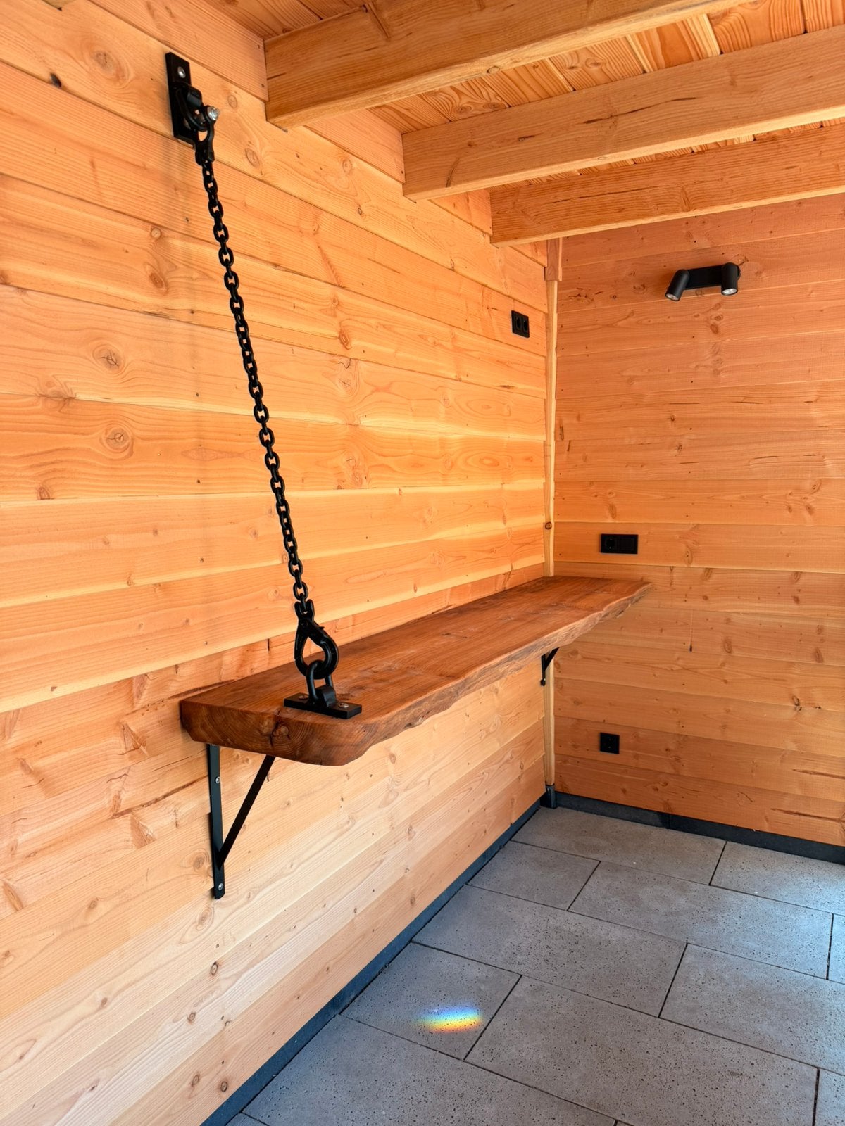Robuste iepen houten wandplank, Huis en Inrichting, Woonaccessoires | Wandplanken en Boekenplanken, Ophalen, Zo goed als nieuw