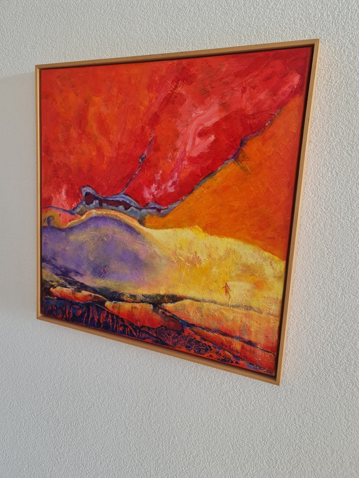 Abstract Schilderij 'Vurige Horizon' door Henk Schouten, Ophalen