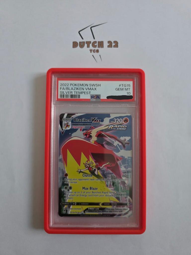 Blaziken Vmax Silver Tempest PSA10 #TG15, Ophalen of Verzenden, Nieuw, Losse kaart, Foil