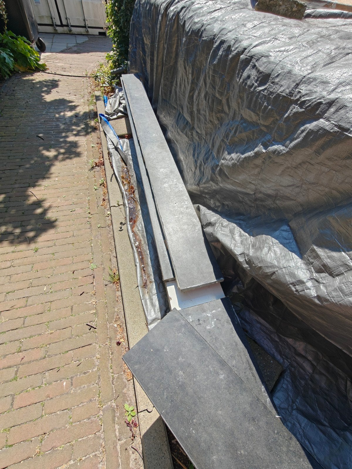 Zwarte granieten, natuursteen, belgisch hardsteen dorpels, Doe-het-zelf en Verbouw, Ophalen, 60 cm of meer, Gebruikt, Hardsteen
