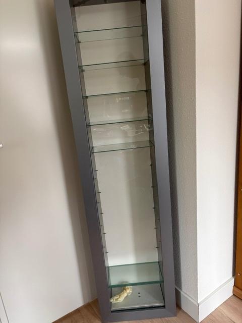 Vitrinekast, Huis en Inrichting, Kasten | Vitrinekasten, Ophalen, Met plank(en), Minder dan 50 cm, Zo goed als nieuw