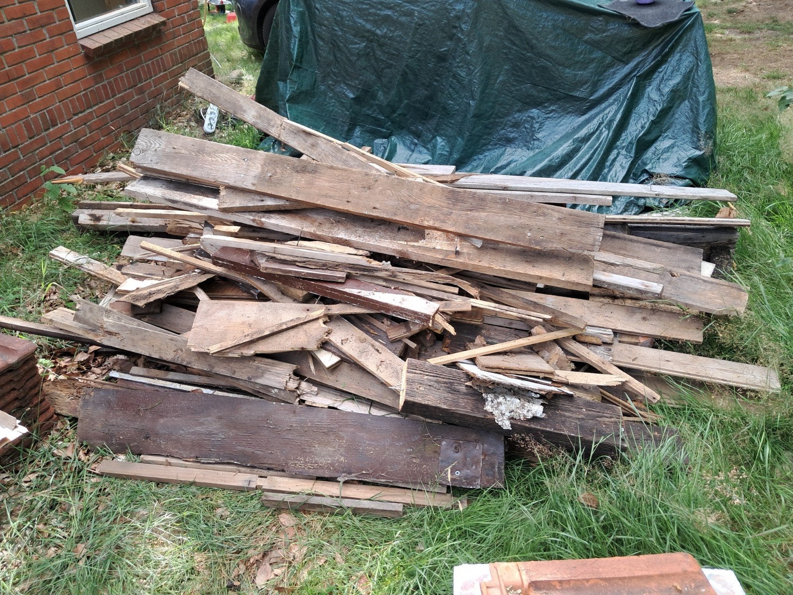 Diverse partij gebruikt hout en planken gratis, Doe-het-zelf en Verbouw, Hout en Planken, Ophalen, Gebruikt, Minder dan 25 mm