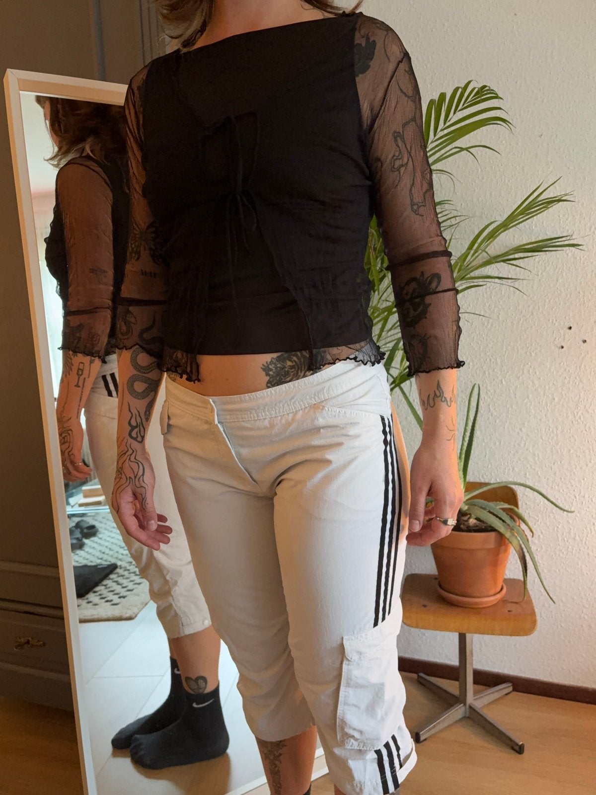 Adidas half lange broek 3/4, Kleding | Dames, Maat 38/40 (M), Wit, Ophalen of Verzenden, Zo goed als nieuw