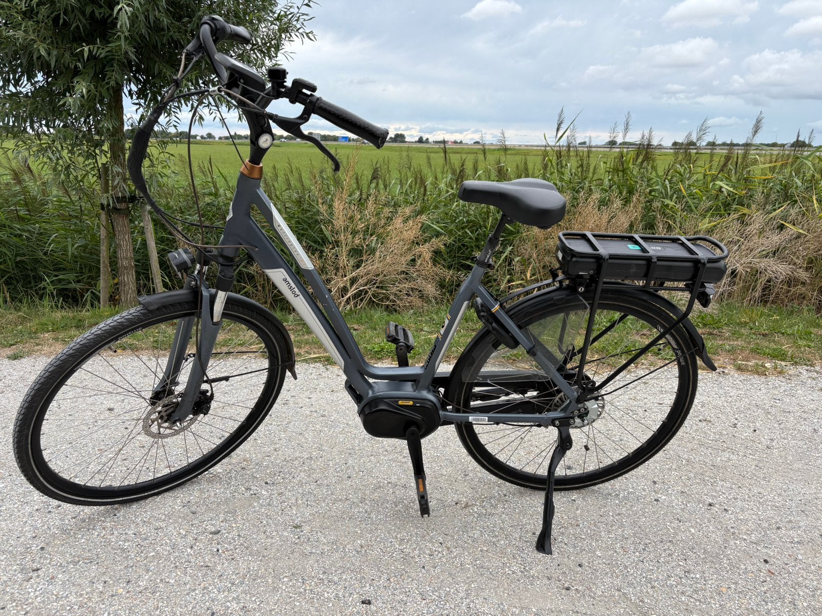 Nette Amslod Wellington middenmotor 756wh accu 53cm, Fietsen en Brommers, Minder dan 10 versnellingen, Zo goed als nieuw, 50 tot 53 cm