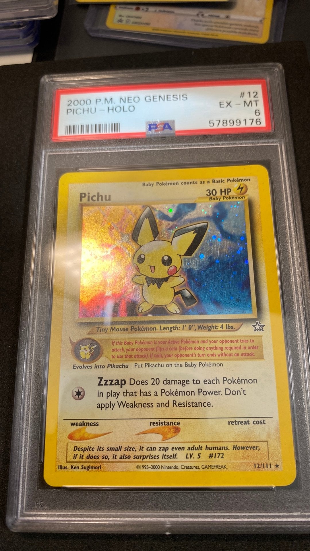 Pichu 12/111 psa 6, Ophalen of Verzenden, Zo goed als nieuw