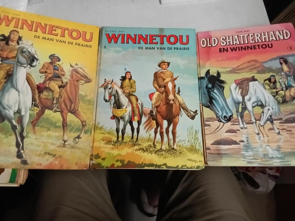 3 stuks stripboeken van Karl May,, Meerdere stripboeken, Ophalen of Verzenden, Gelezen