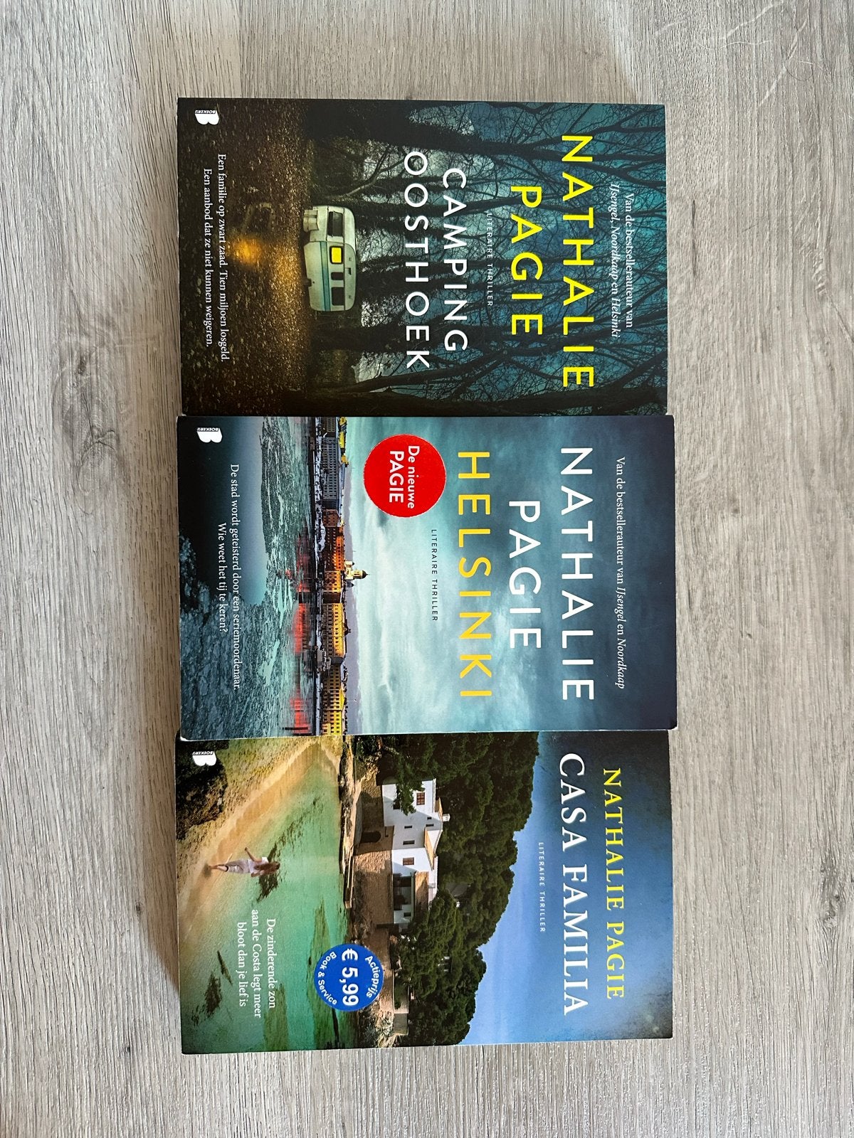 Nathalie Pagie Thriller Boeken Set: Camping, Helsinki, Casa, Ophalen of Verzenden, Zo goed als nieuw, Nederland