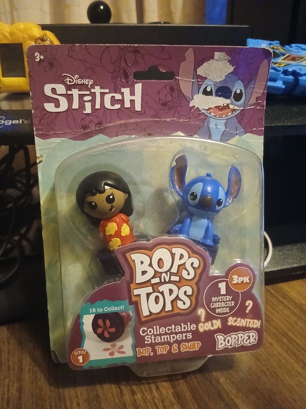 Disney bops n tops 3 speelgoed stitch figuurtjes, Ophalen of Verzenden, Nieuw