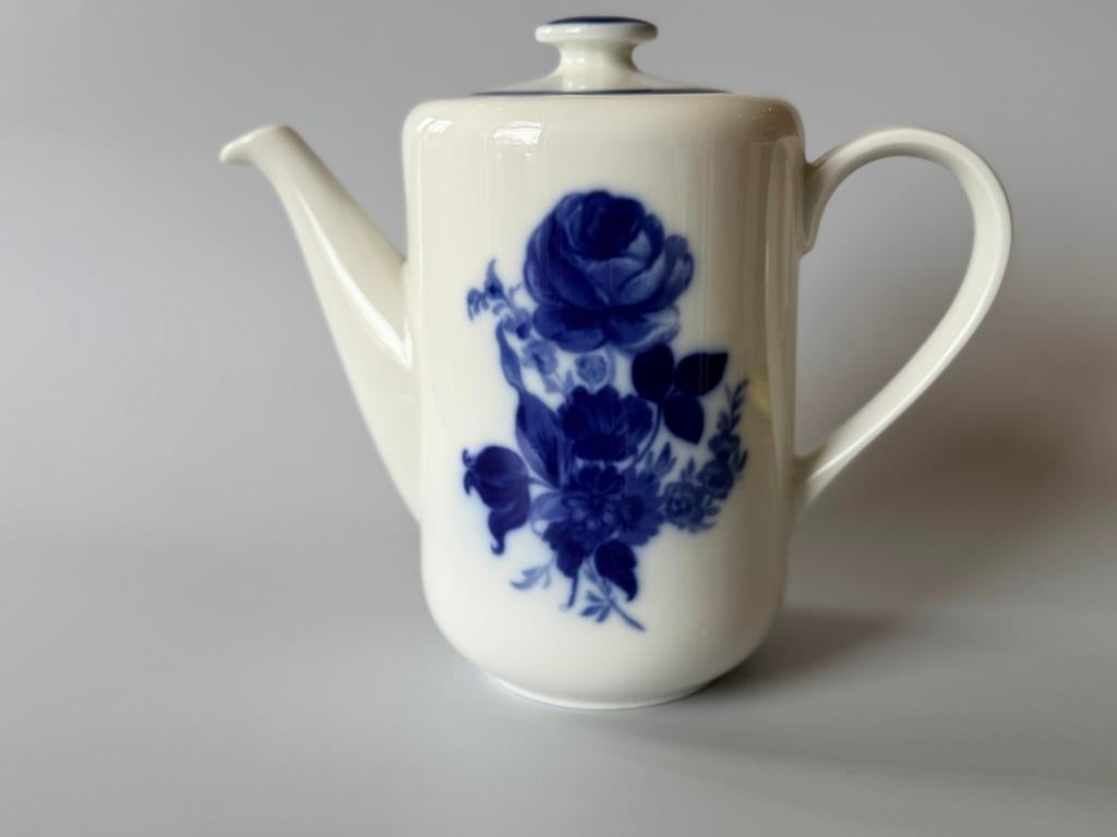 Vintage Mosa Maastricht DE koffie/theepot Blauwe Roos, Ophalen of Verzenden