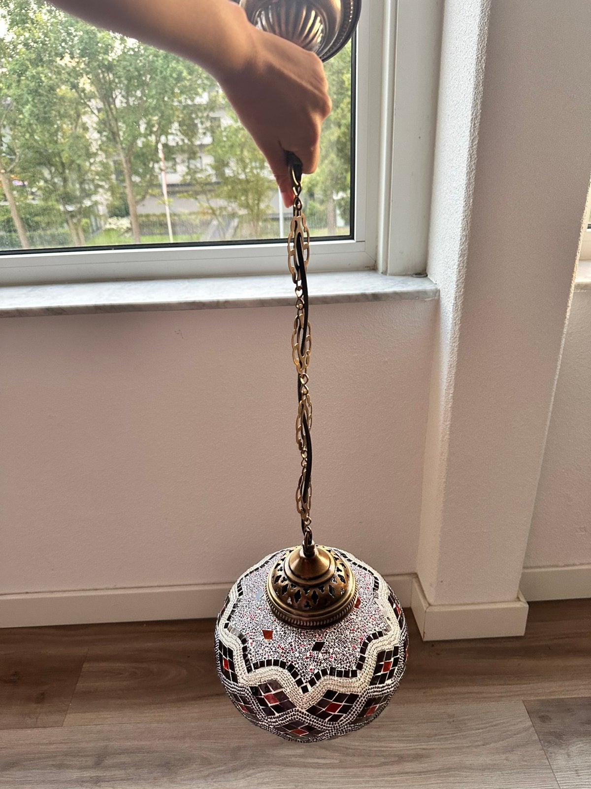 Handmade Turkish Mosaic Hanging Lamp – Brand New, Huis en Inrichting, Lampen | Vloerlampen, Ophalen of Verzenden, Zo goed als nieuw