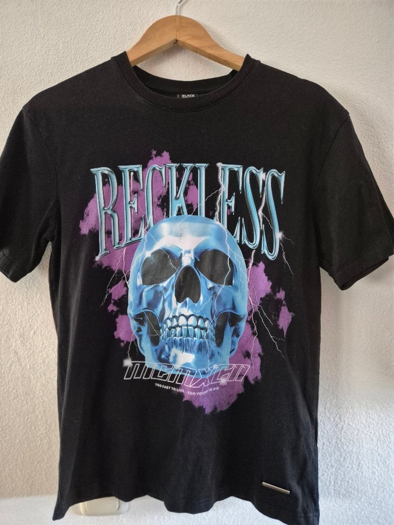 Mooi shirt skull maar xs/s black squad, Verzenden, Nieuw, Maat 46 (S) of kleiner, Zwart