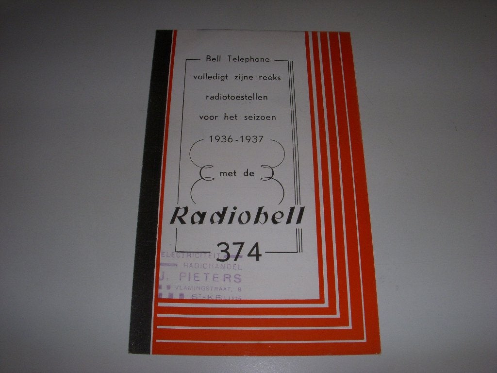 Folder Radiobell radiotoestellen 1936-1937, Boeken, Catalogussen en Folders, Gelezen, Folder, Radiobell radio's, Ophalen of Verzenden