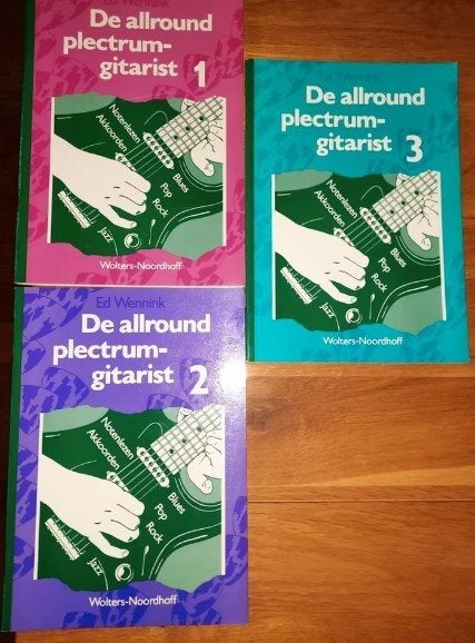 Gitaar: de Allround Plectrumgitarist 1 + 2+ 3-volledige set, Gitaar, Overige genres, Les of Cursus, Ophalen of Verzenden