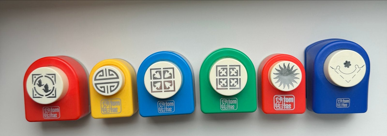 Tom Tas ponsen set - 6 stuks - Knutselmateriaal, Hobby en Vrije tijd, Knutselen, Gebruikt, Overige thema's, Meerkleurig, Ophalen of Verzenden