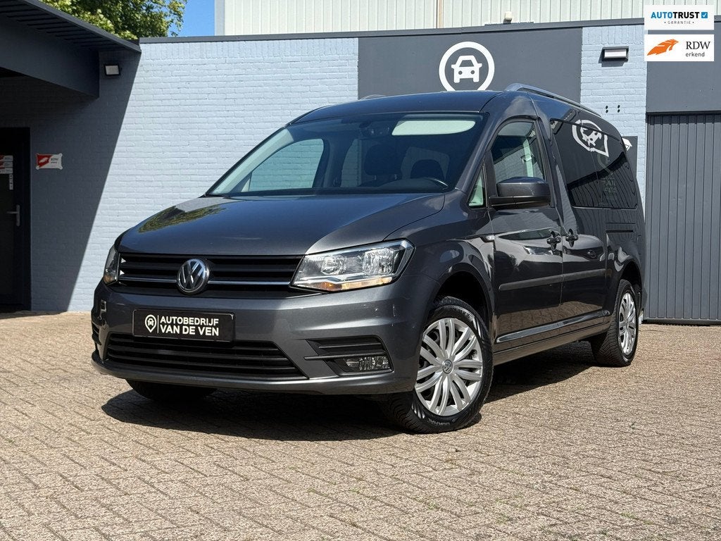 Volkswagen Caddy Maxi 1.4 TSI | 7 Pers. | 1e Eigenaar, Auto's, Volkswagen, Voorwielaandrijving, Gebruikt, Zwart, 4 cilinders
