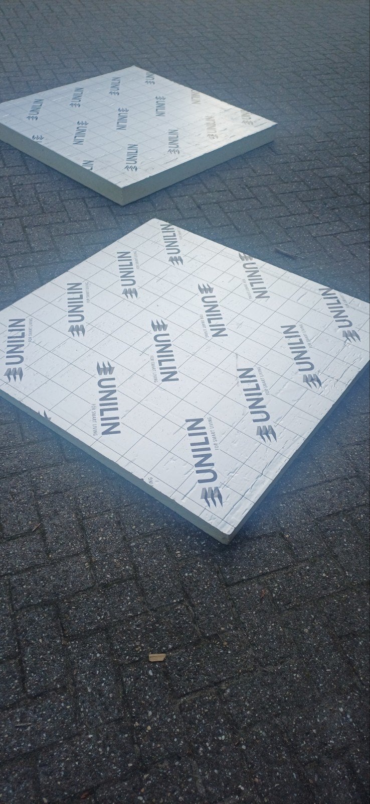 PIR afschot isolatieplaat 30/50 mm - 120x120 cm, 4 tot 8 cm, Gebruikt, Hardschuim (Pir), Minder dan 5 m²