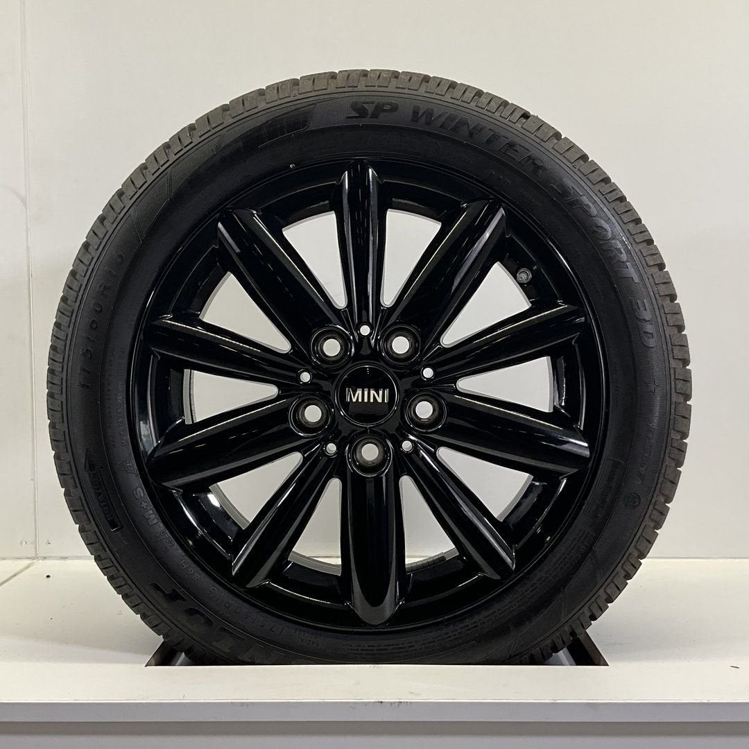 16’’ MINI COOPER VELGEN WINTERBANDEN F55 F56 F57 STYLING JCW, Gebruikt, 175 mm, -, Banden en Velgen