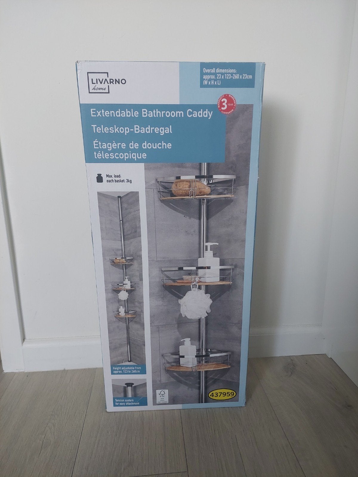 LIVARNO home Teleskop-Badregal - Uitschuifbaar Badrek, Ophalen