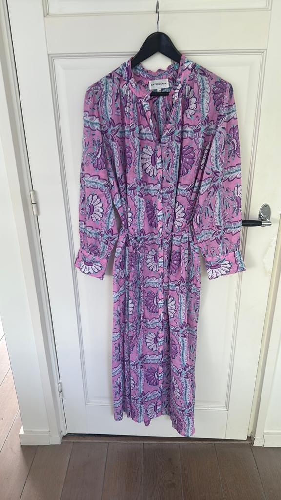 Jurk Antik Batik maat L/42, Ophalen of Verzenden, Zo goed als nieuw, Maat 42/44 (L), Onder de knie
