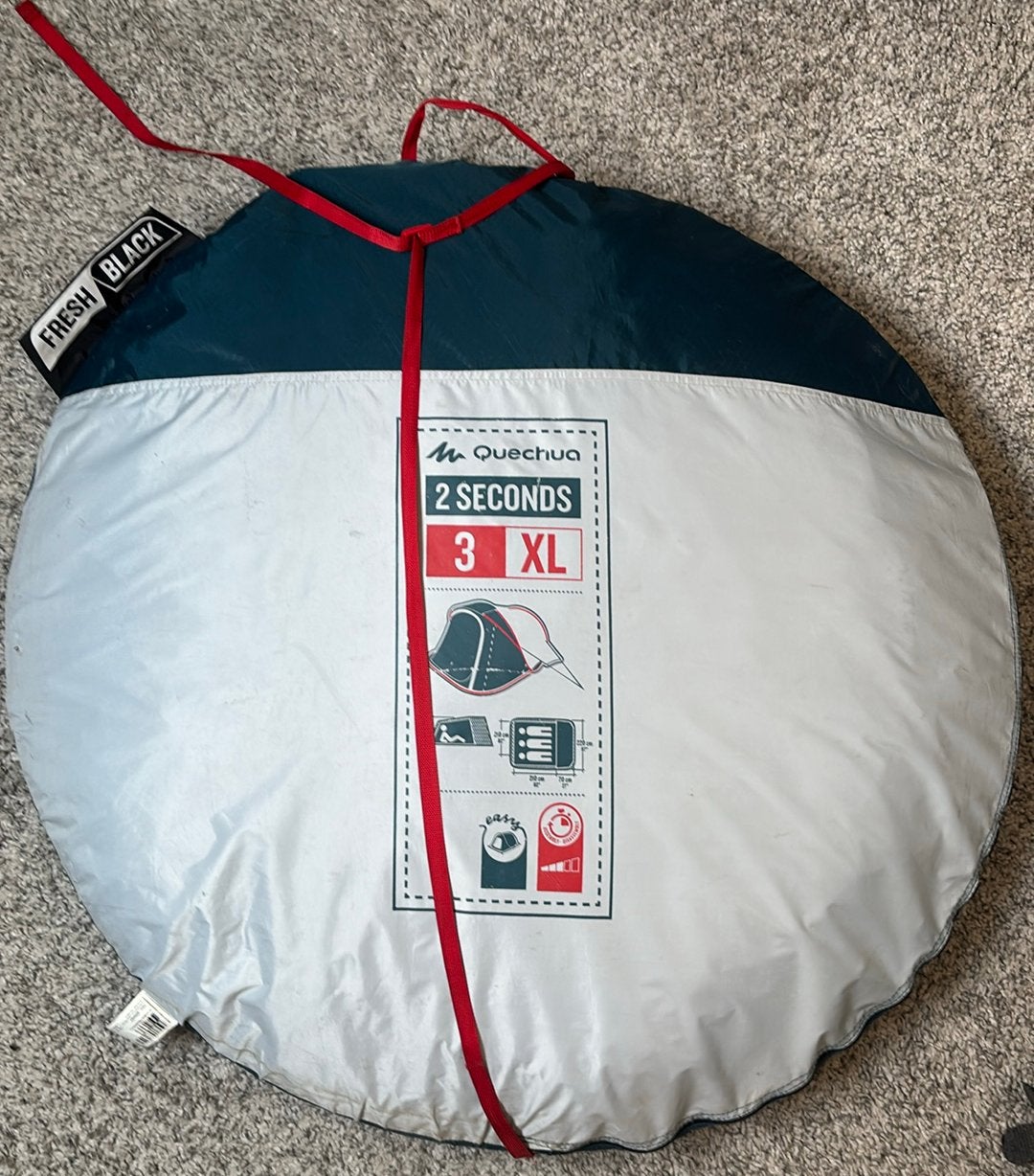 Decathlon Quechua XL fresh black tent, Ophalen, Gebruikt