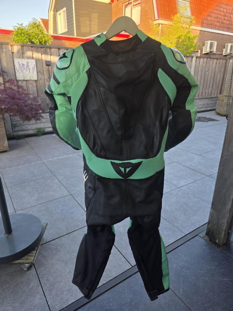 Dainese Motorpak Leer Zwart/Groen, Motoren, Kleding | Motorkleding, Ophalen of Verzenden, Tweedehands, Dames, Combipak