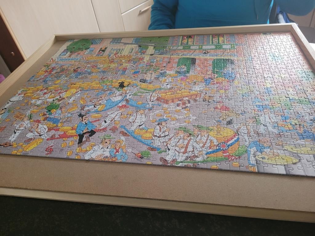 Jan van haasteren combi doos 2x 1000.stukjes, Ophalen of Verzenden, 500 t/m 1500 stukjes, Zo goed als nieuw, Legpuzzel