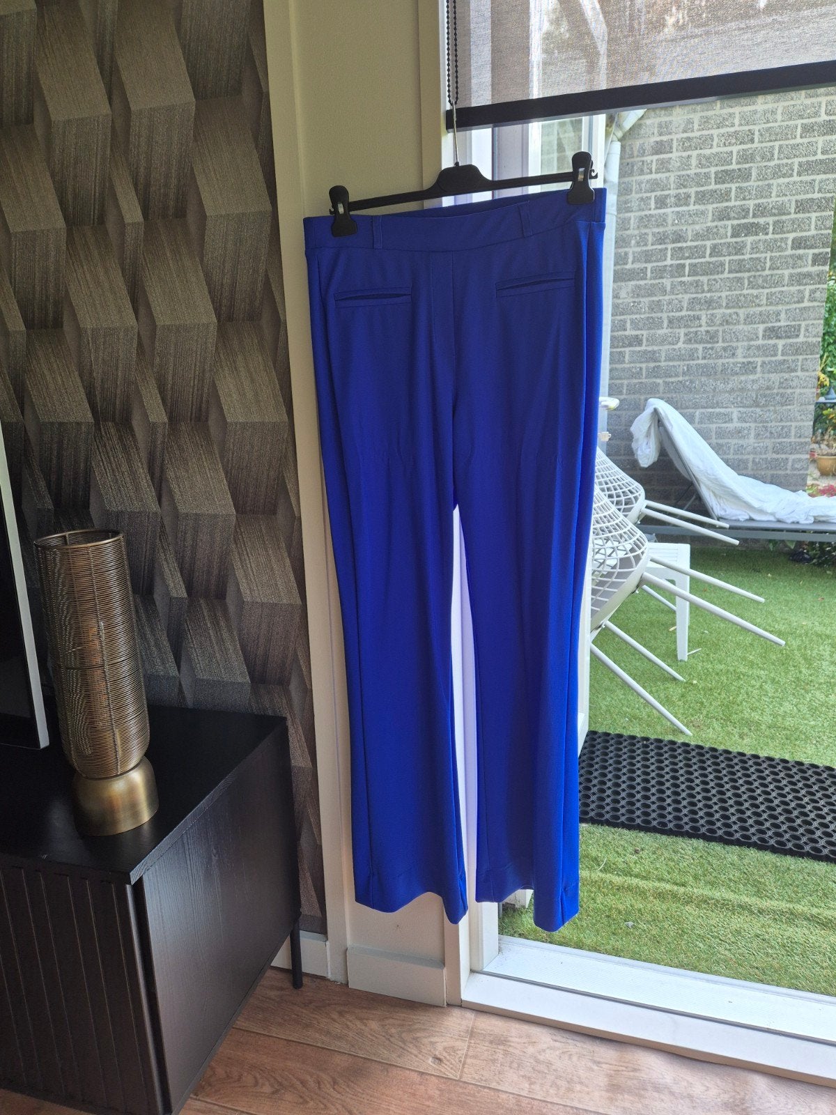 Studio Anneloes flared bonded broek kobaltblauw, m, Studio Anneloes, Blauw, Maat 42/44 (L), Ophalen of Verzenden