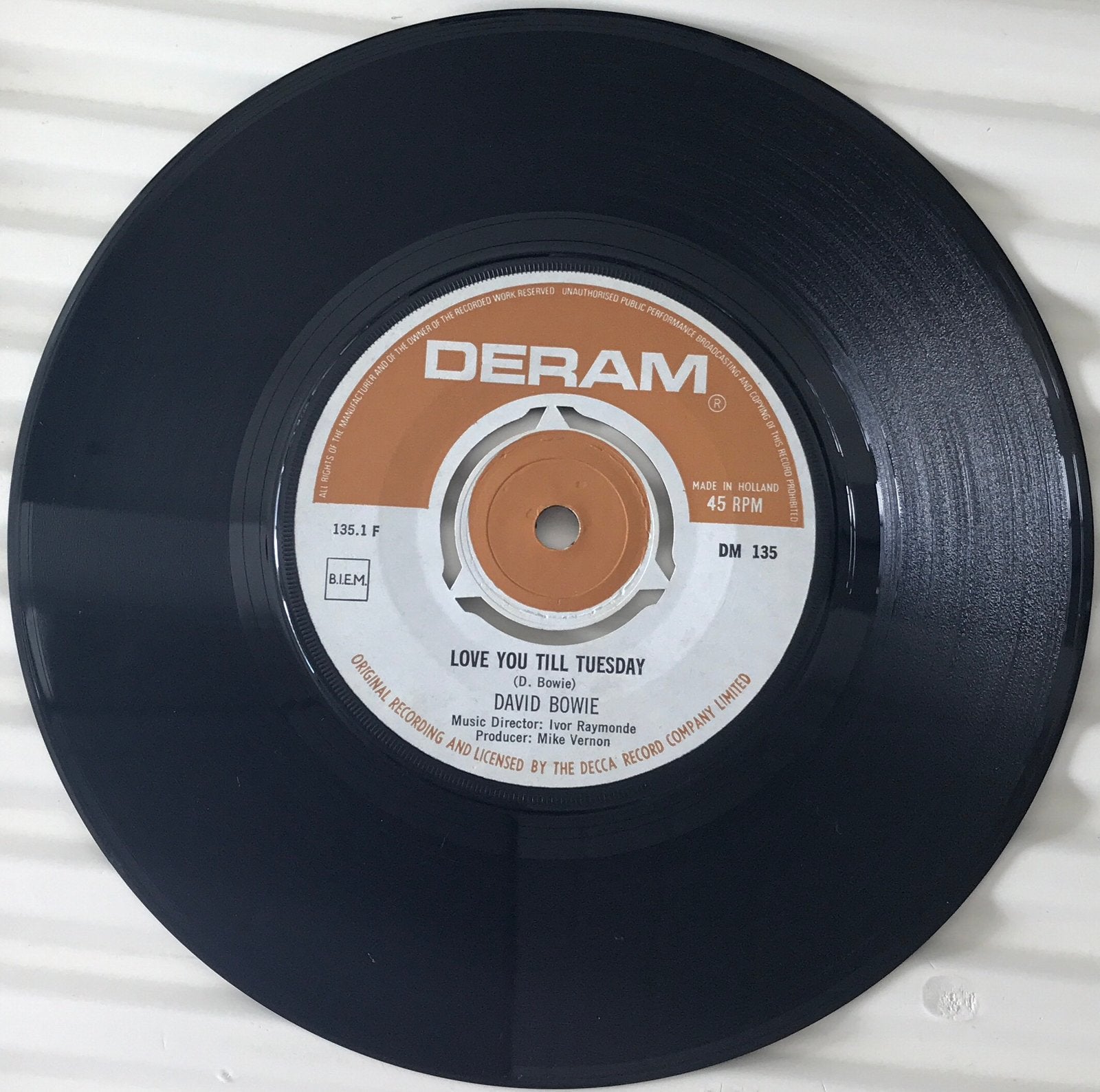 Foto 4 van DAVID BOWIE - Love you till Tuesday (NL’67)pl.ALS NW(NL-Tip)