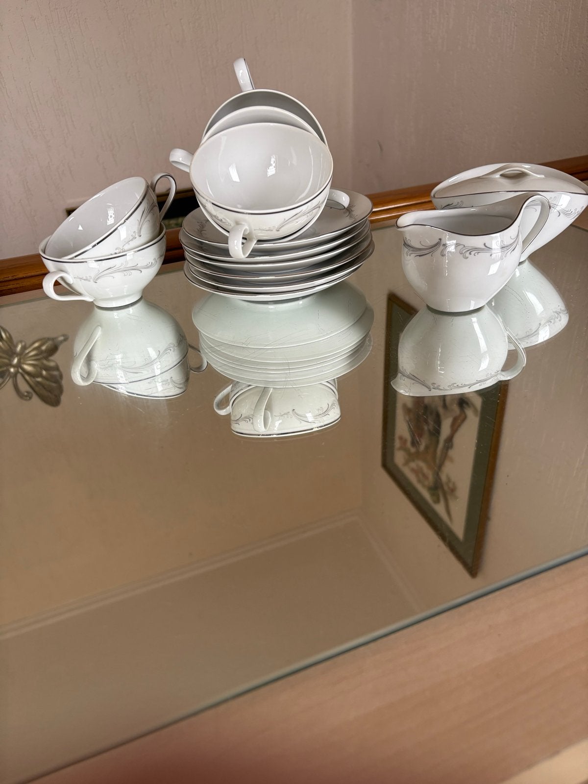 Prachtige gebakset - Vintage stijl, Huis en Inrichting, Keuken | Servies, Gebruikt, Overige merken, Vintage, Ophalen of Verzenden