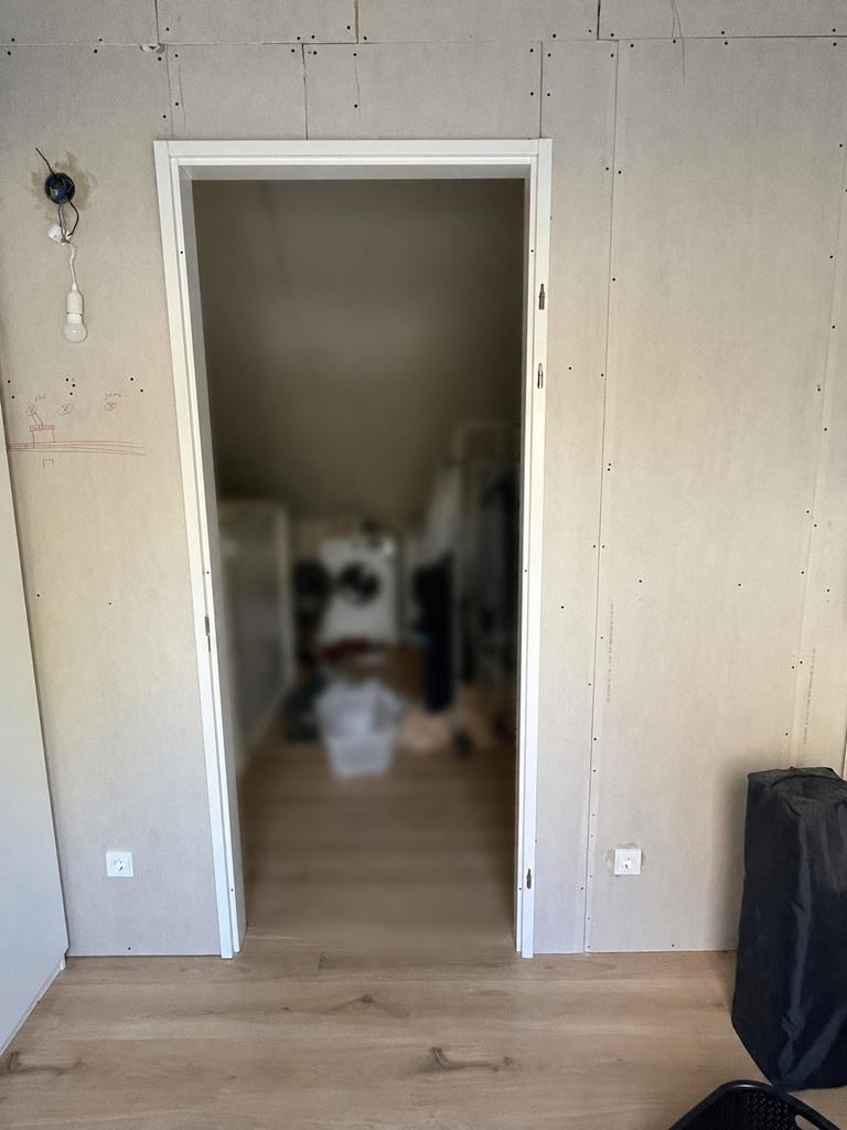 Opdek Stijlenset RAL 9010 rechtsdraaiend 231.5 cm, 75 tot 150 cm, Gebruikt, Deurkozijn, Ophalen of Verzenden