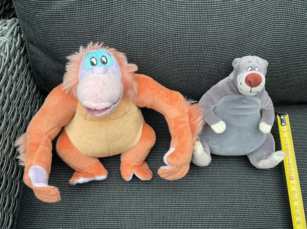2 nieuwe zgan Disney Jungle boek King Louie en Baloe, Ophalen, Leeuwenkoning of Jungle Boek, Zo goed als nieuw, Knuffel