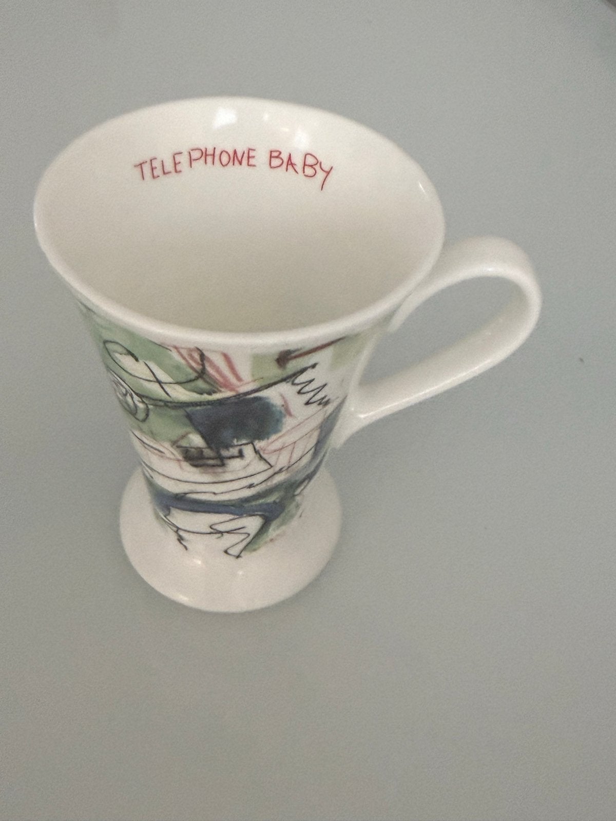 Mok "Telephone Baby" - Fine Bone China Art Collection, Gebruikt, Overige merken, Modern, Porselein