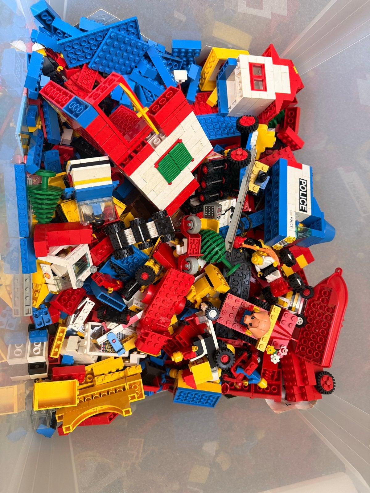 Grote partij “vintage” LEGO met grondplaten en boekjes, Kinderen en Baby's, Speelgoed | Duplo en Lego, Ophalen, Gebruikt, Lego