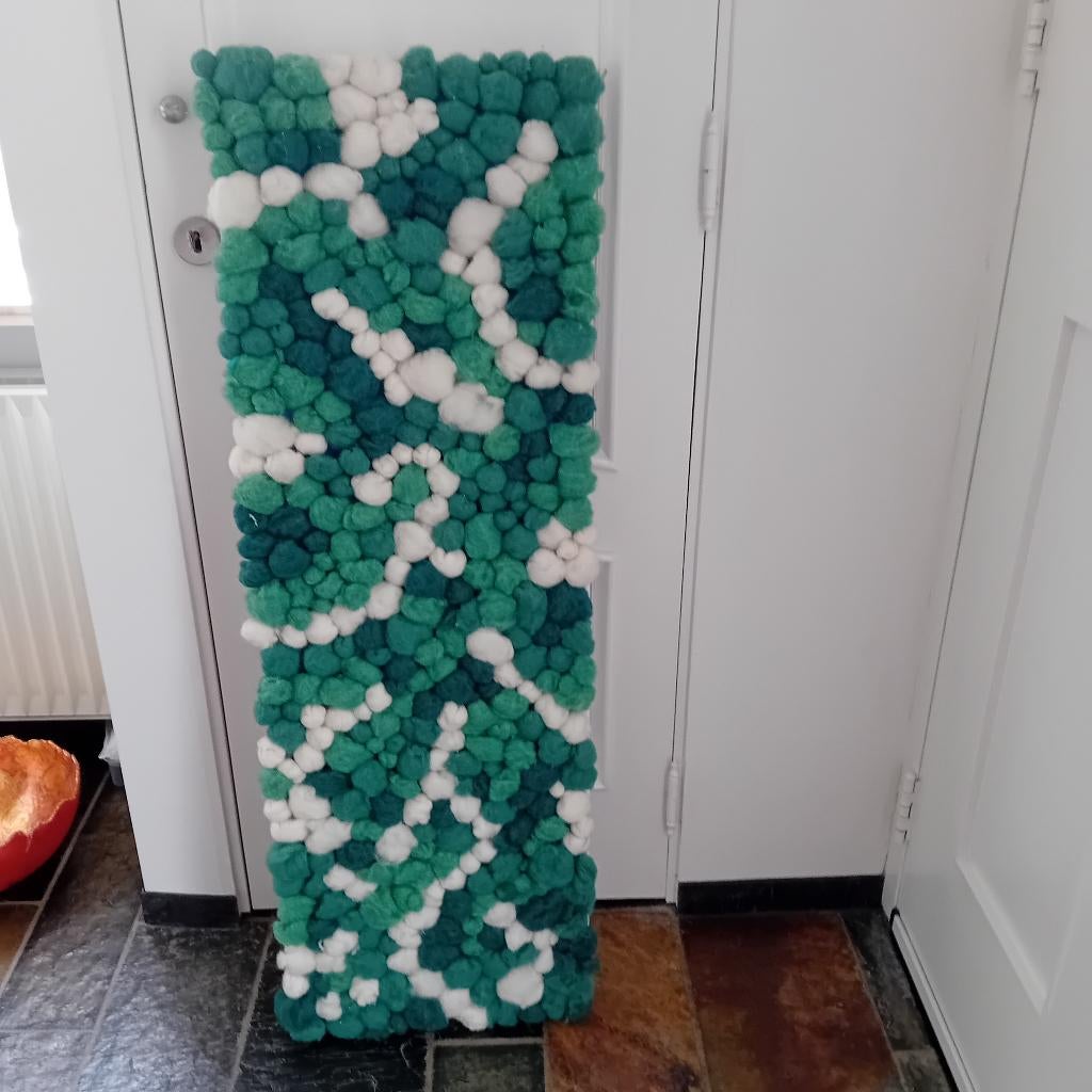 wanddecoratie, Groen, 40 cm, Textiel, Ophalen of Verzenden