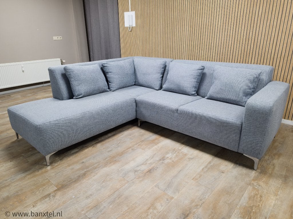 Z.G.A.N Licht Blauwe Gemeleerd Hoekbank --- TOPCONDITIE !!!, Info@banxtel.nl, Hoekbank, Hoekbank, Ophalen of Verzenden