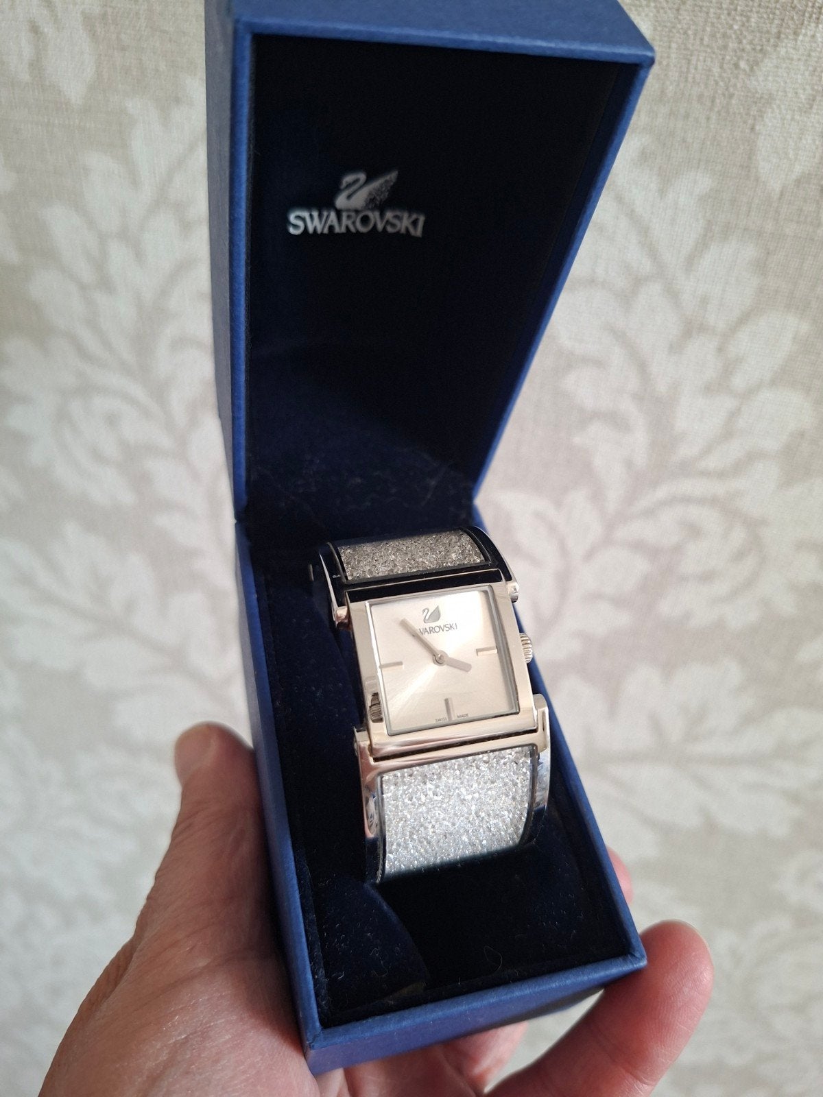 Swarovski polshorloge met strass, Overige merken, Staal, Staal, Polshorloge