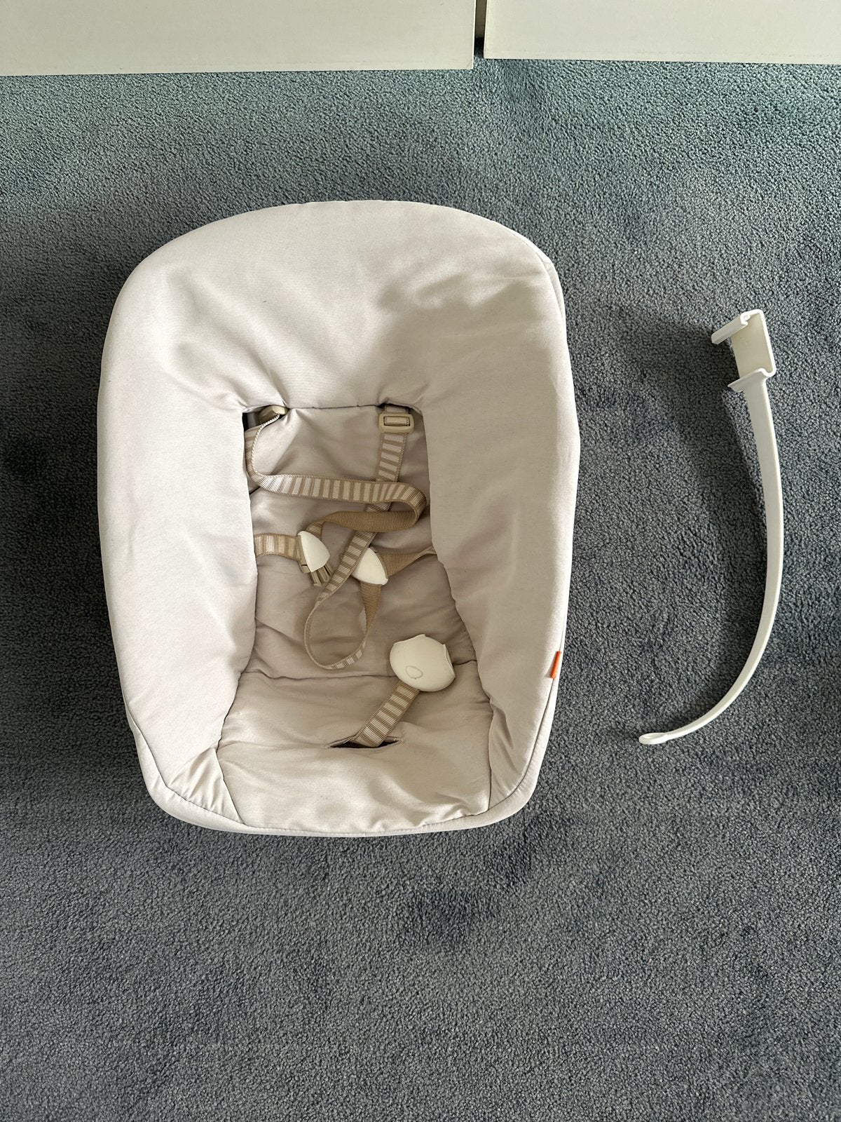 Stokke trip trap newborn set beige - gebruikt, Ophalen, Gebruikt, Overige typen, Gordel(s)