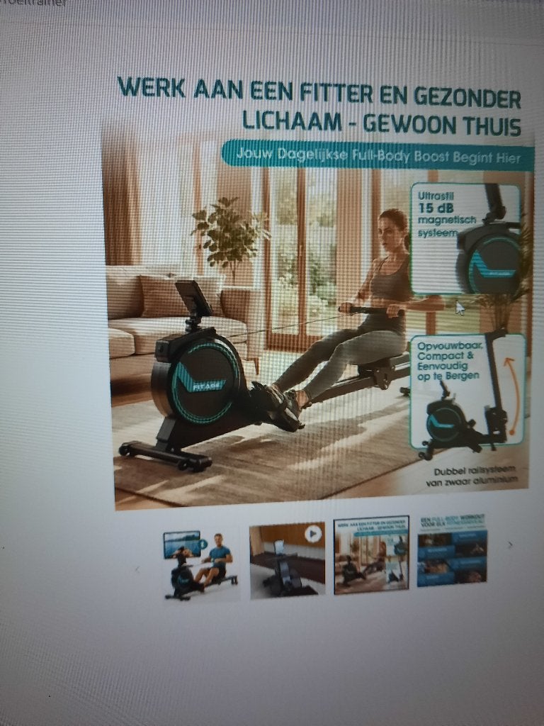 roeitrainer, Sport en Fitness, Ophalen, Overige materialen, Benen, Nieuw