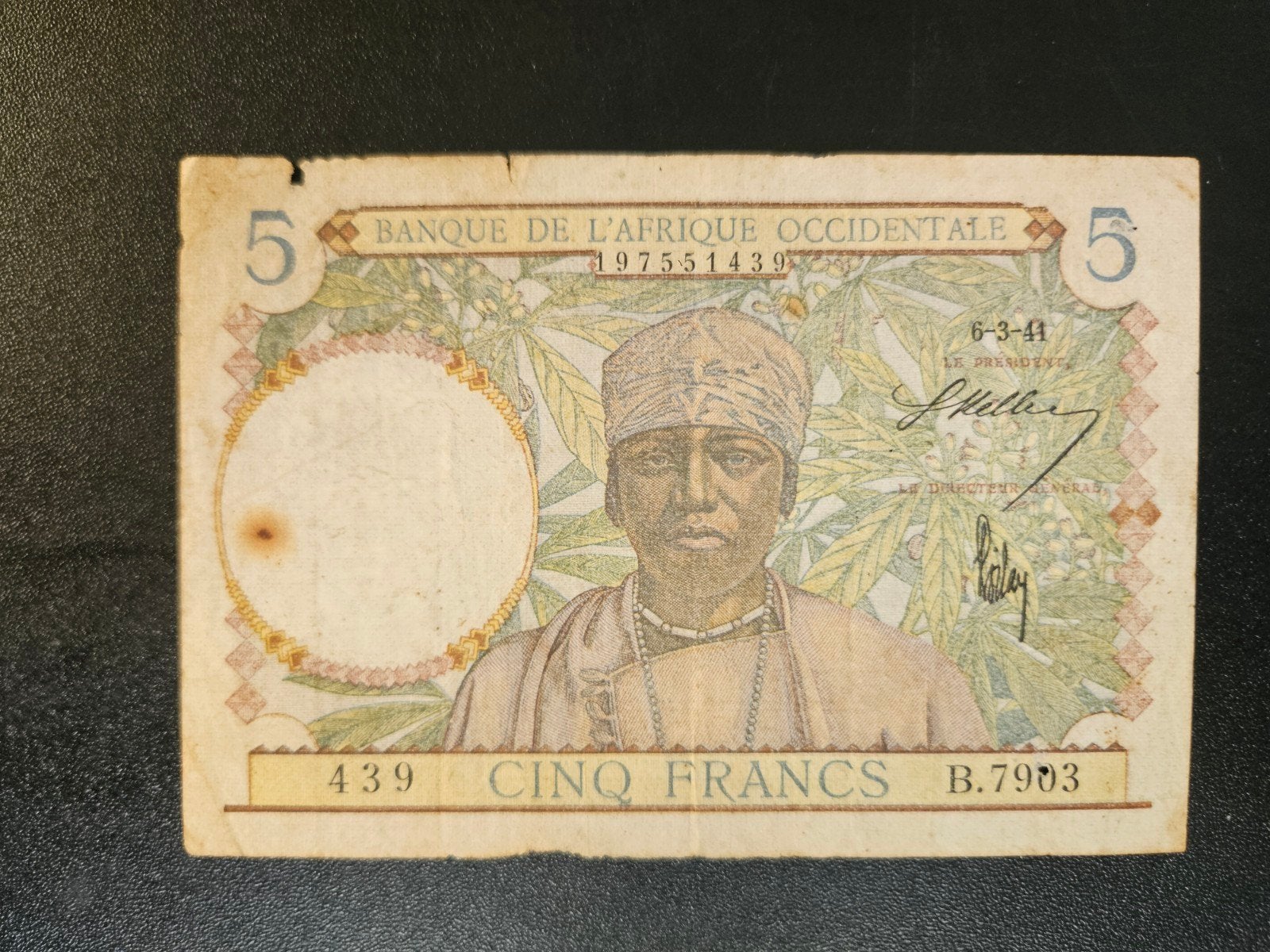 Frans West Afrika pick 25 1941, Postzegels en Munten, Bankbiljetten | Afrika, Ophalen of Verzenden, Overige landen, Los biljet