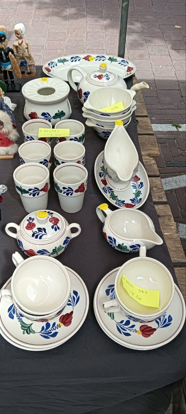 Partij  Boeren bont Servies, Antiek en Kunst, Ophalen of Verzenden