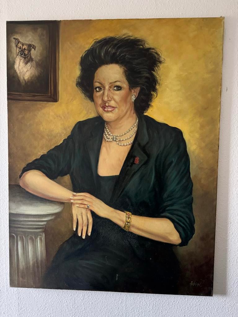 Portret van een dame door Adrian J.H. baron van Loon, Antiek en Kunst, Ophalen