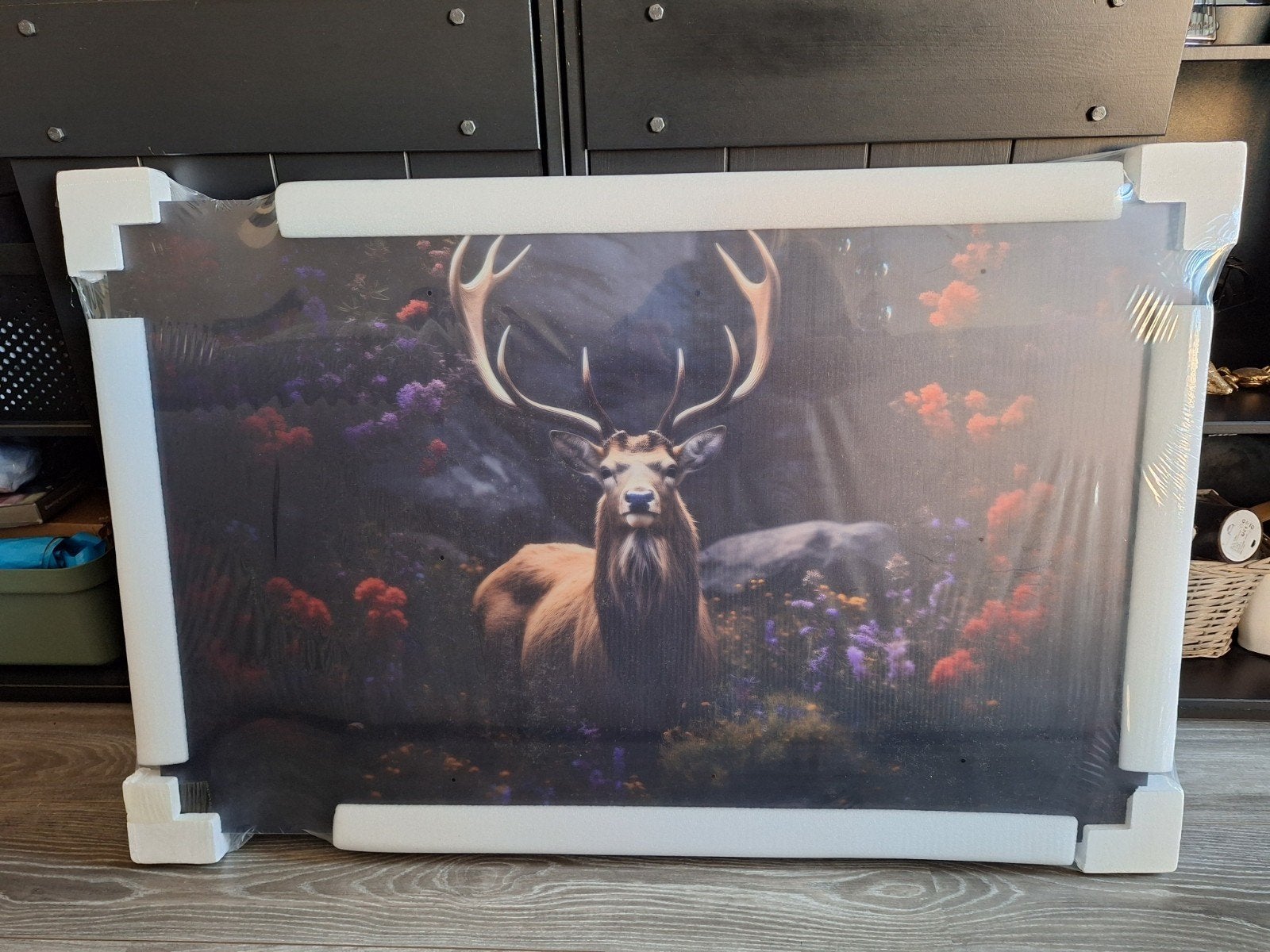 Schilderij 3D Gehard Glas Hert 70x110cm, 3D-effect, Glas, Ophalen of Verzenden, Dieren