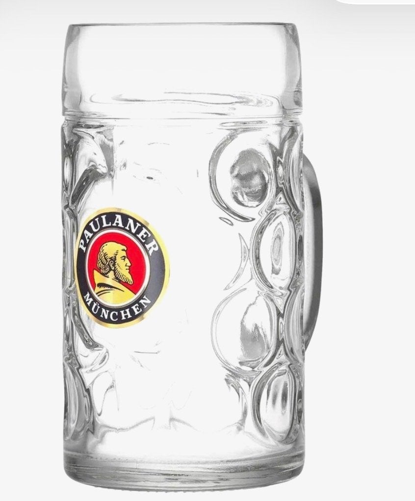 Bierpul 1 Liter Paulaner München (p/stuk of doos 6 stuks), Ophalen of Verzenden, Nieuw, Pul(len), Overige merken