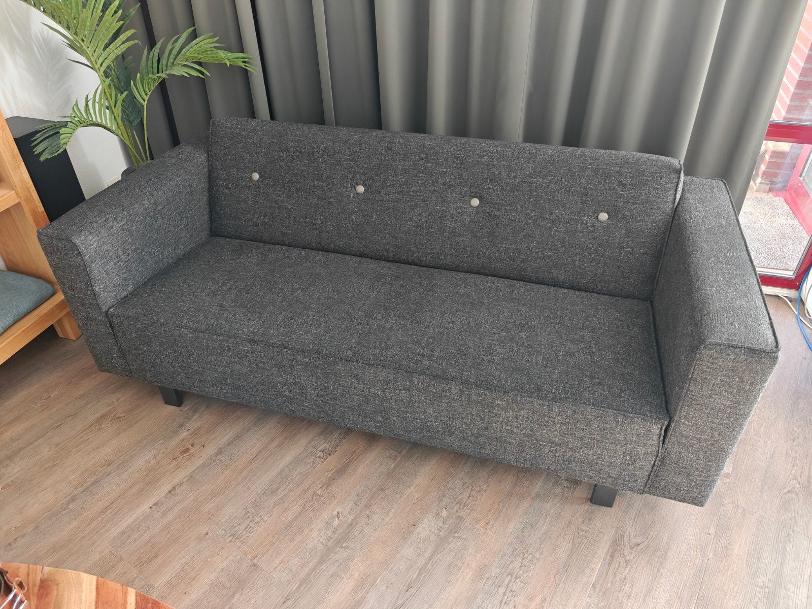 Bert plantagie odin 2.5 zits designer bank grijs/antraciet, Ophalen, Modern design, Overige maten, 75 tot 100 cm