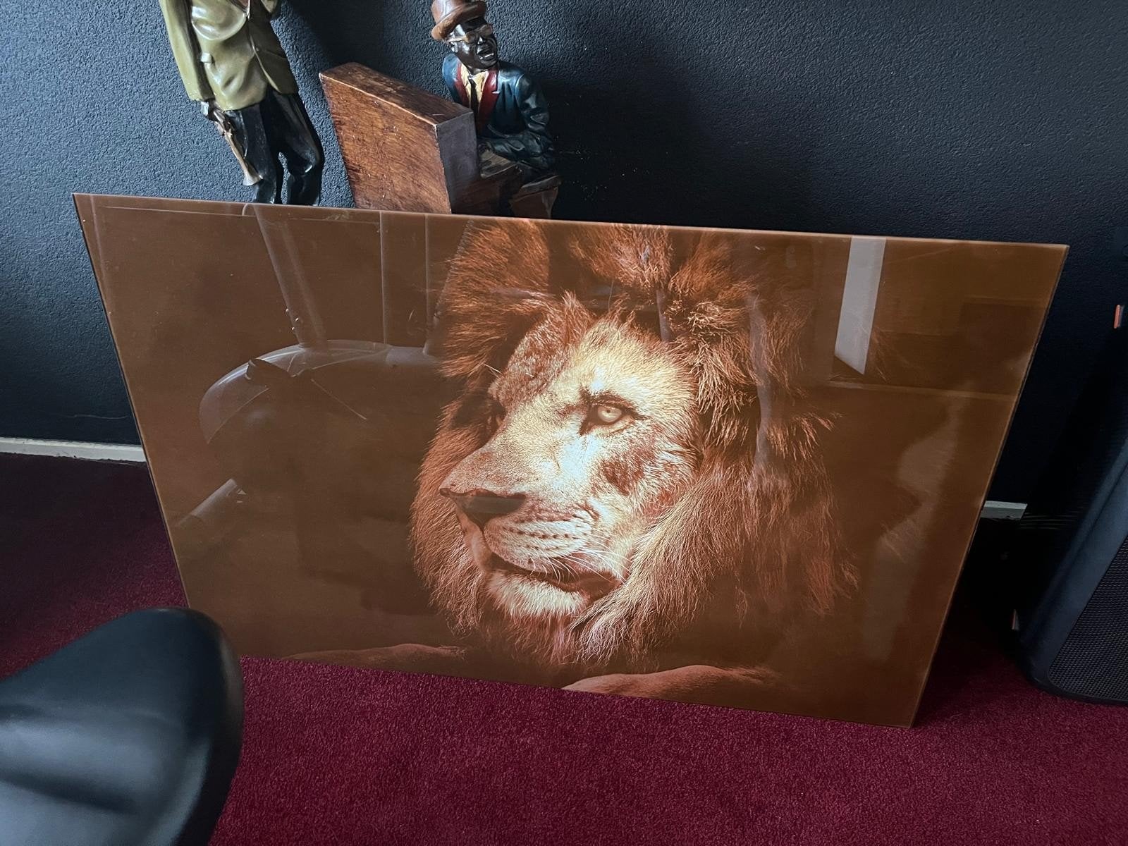 Indrukwekkend schilderij van een leeuw, Antiek en Kunst, Ophalen